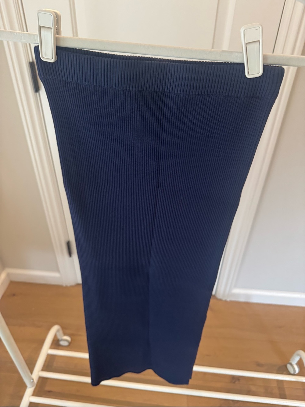 House of Harlow 1960 Navy Ribbed Knit Skirt